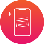 Mobile gift card wallet icon