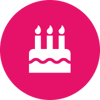 Birthday cake icon