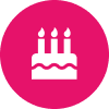 Birthday cake icon