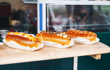freshly made hot dogs