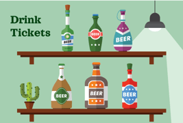 illustration of drink tickets