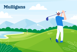 illustration of golfer hitting a mulligan