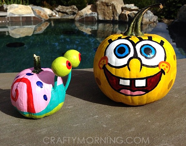 Spongebob no-carve pumpkin