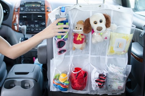 Shoe organizer for the car