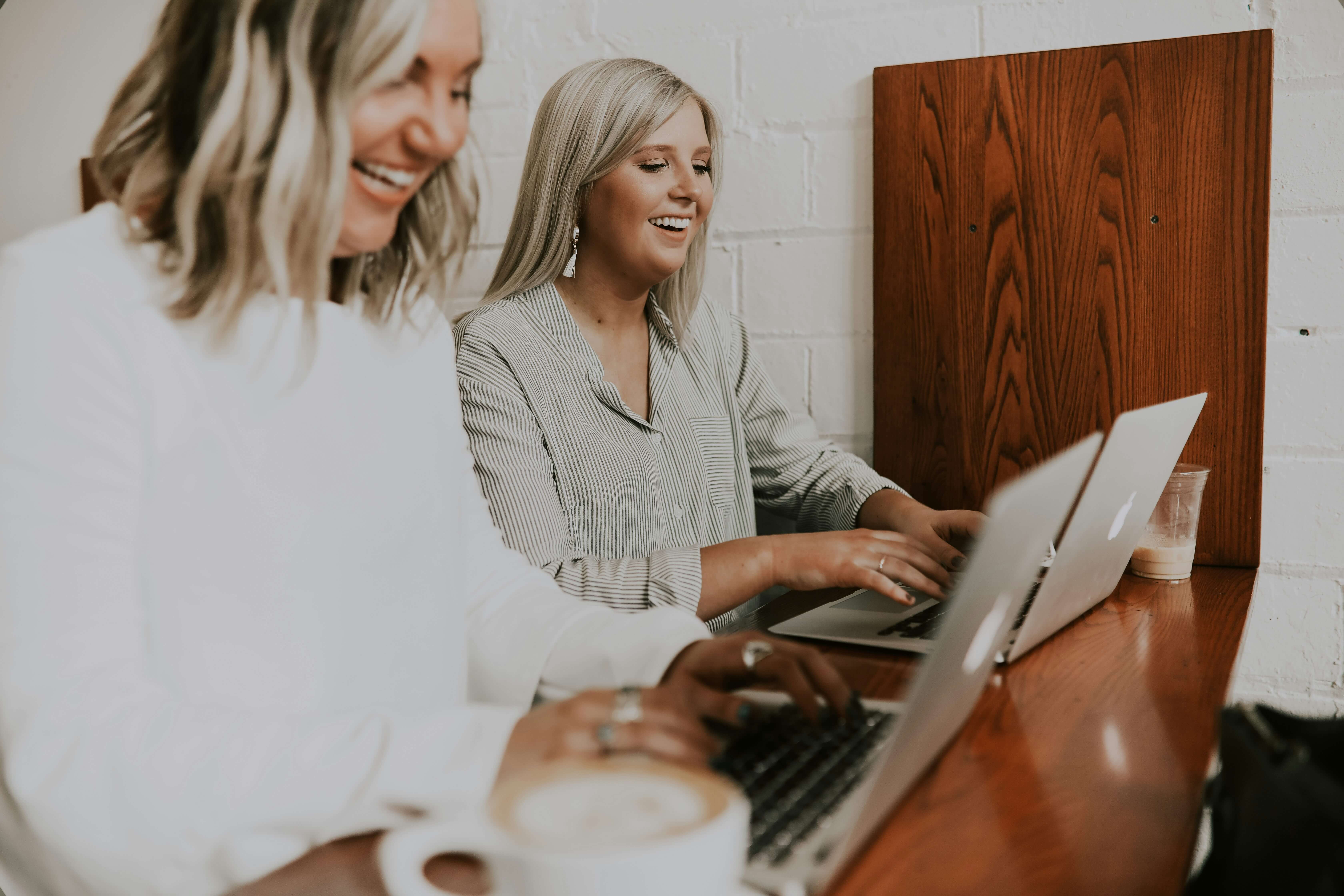 two women working on a fundraising strategy together