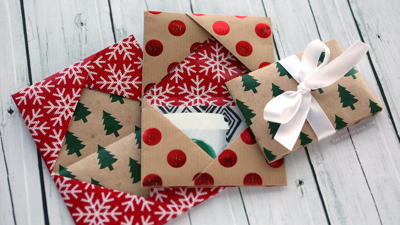 diy origami gift card wrapping