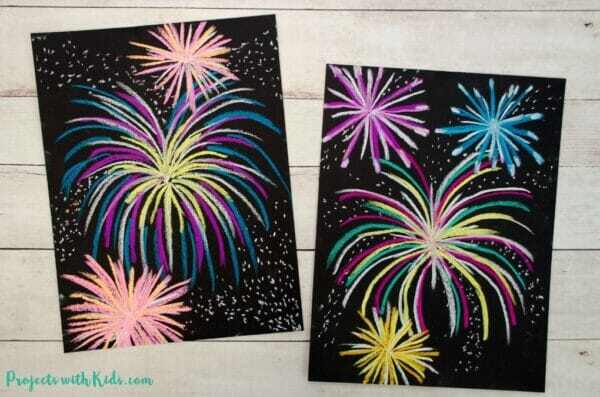 fireworks scratch art for july 4th