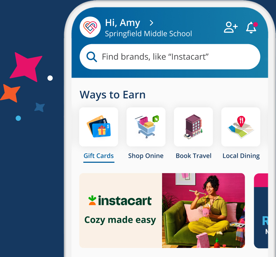 RaiseRight mobile app homepage