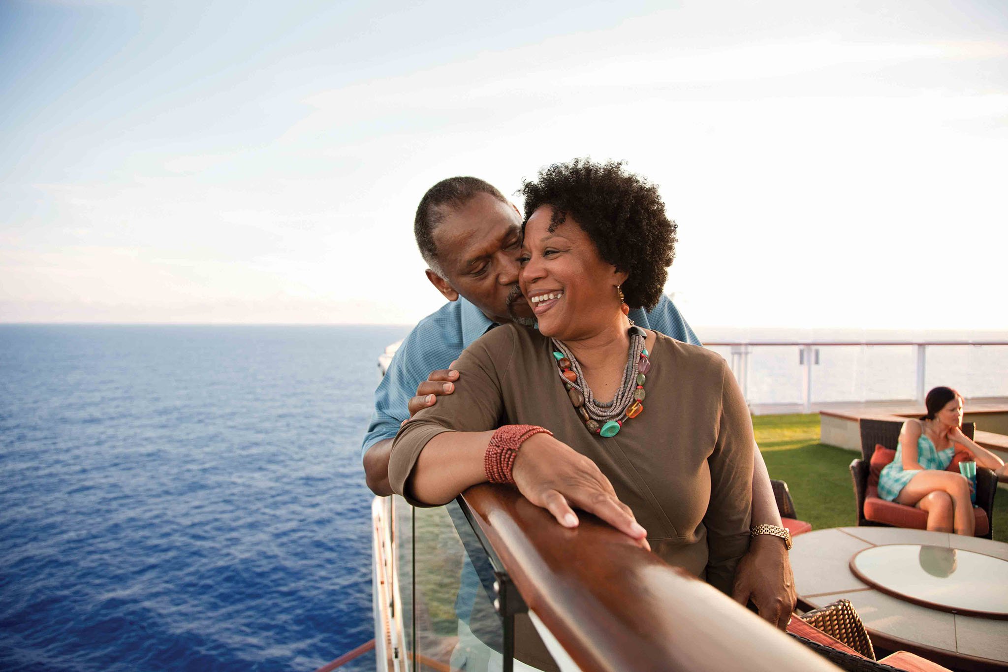older couple on a cruise ship vacation