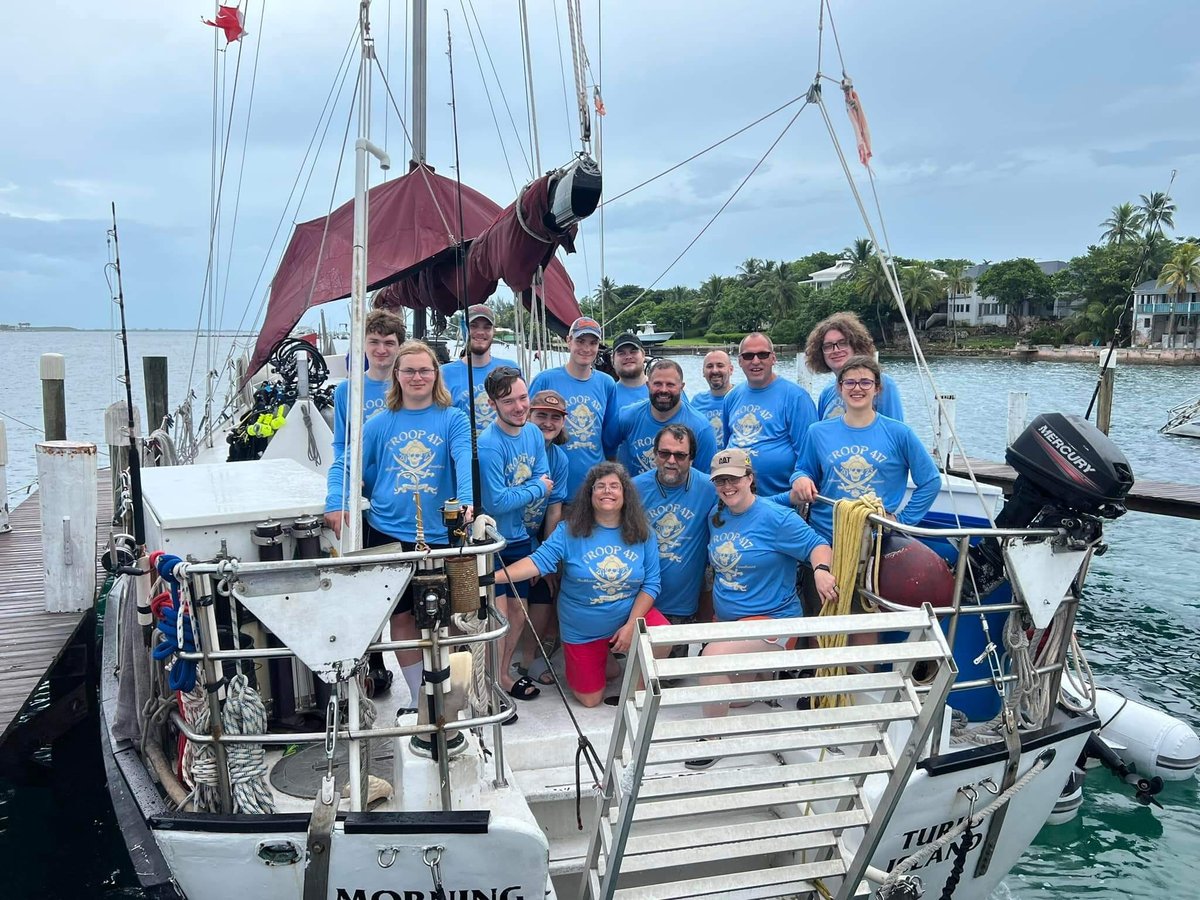 troop 417 on a scuba diving trip