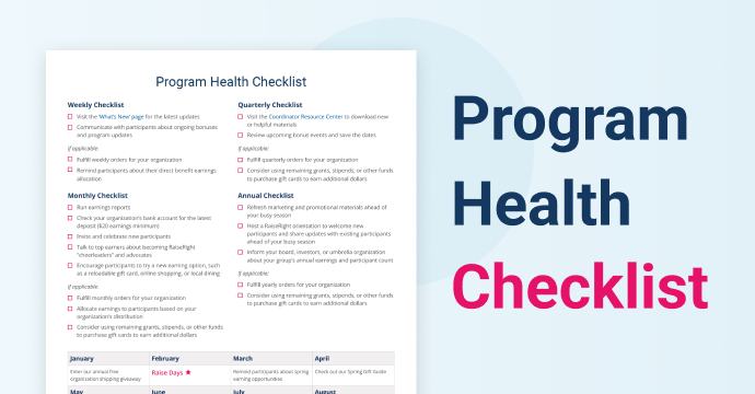 Program Health Checklist