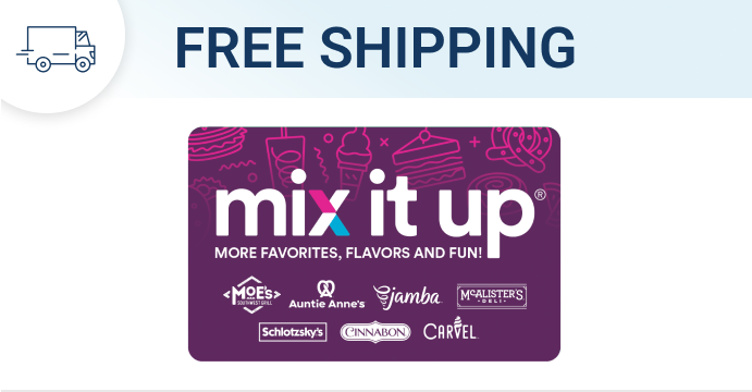 Free shipping on Mix It Up orders $150+